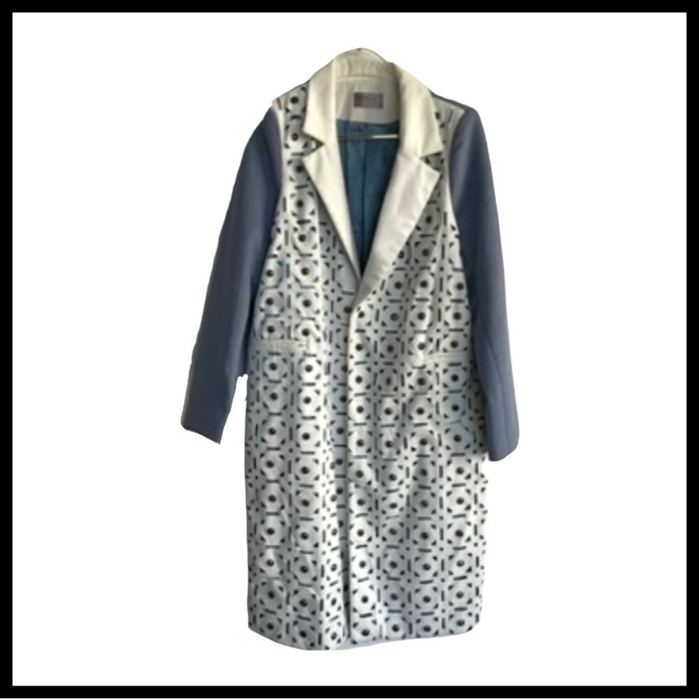 Vintage Wool Blue Peacoat Two Tone